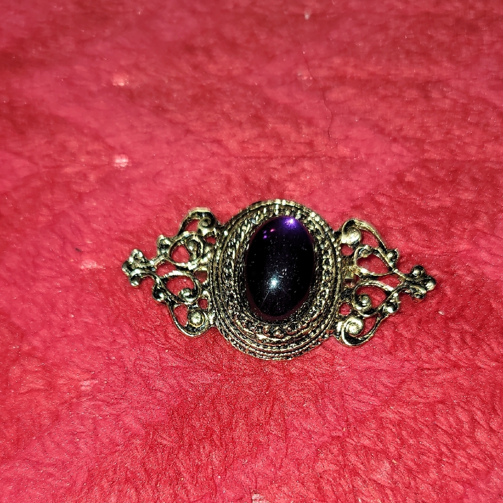 Elegant Golden and Purple Women's Pin Brooch (45)